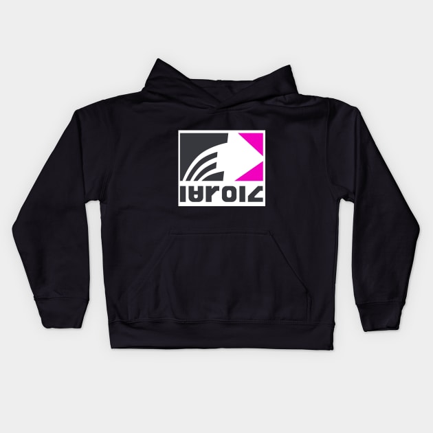 Black Zink Logo Kids Hoodie by Lorihime